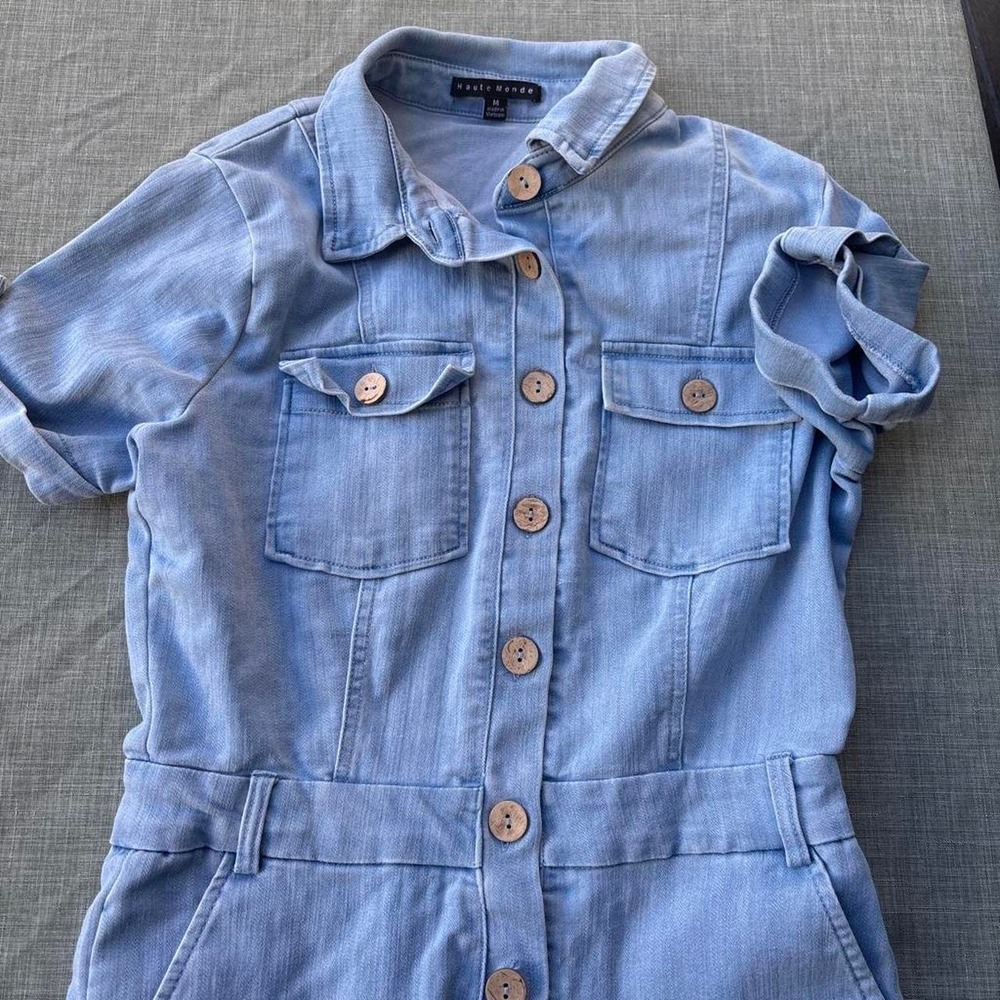 Haute Monde denim jumpsuit